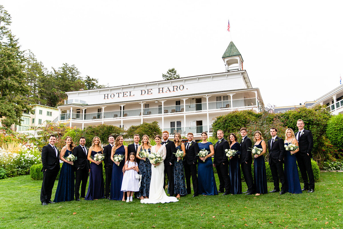 Wedding Party Portrait at Roche Harbor Resort