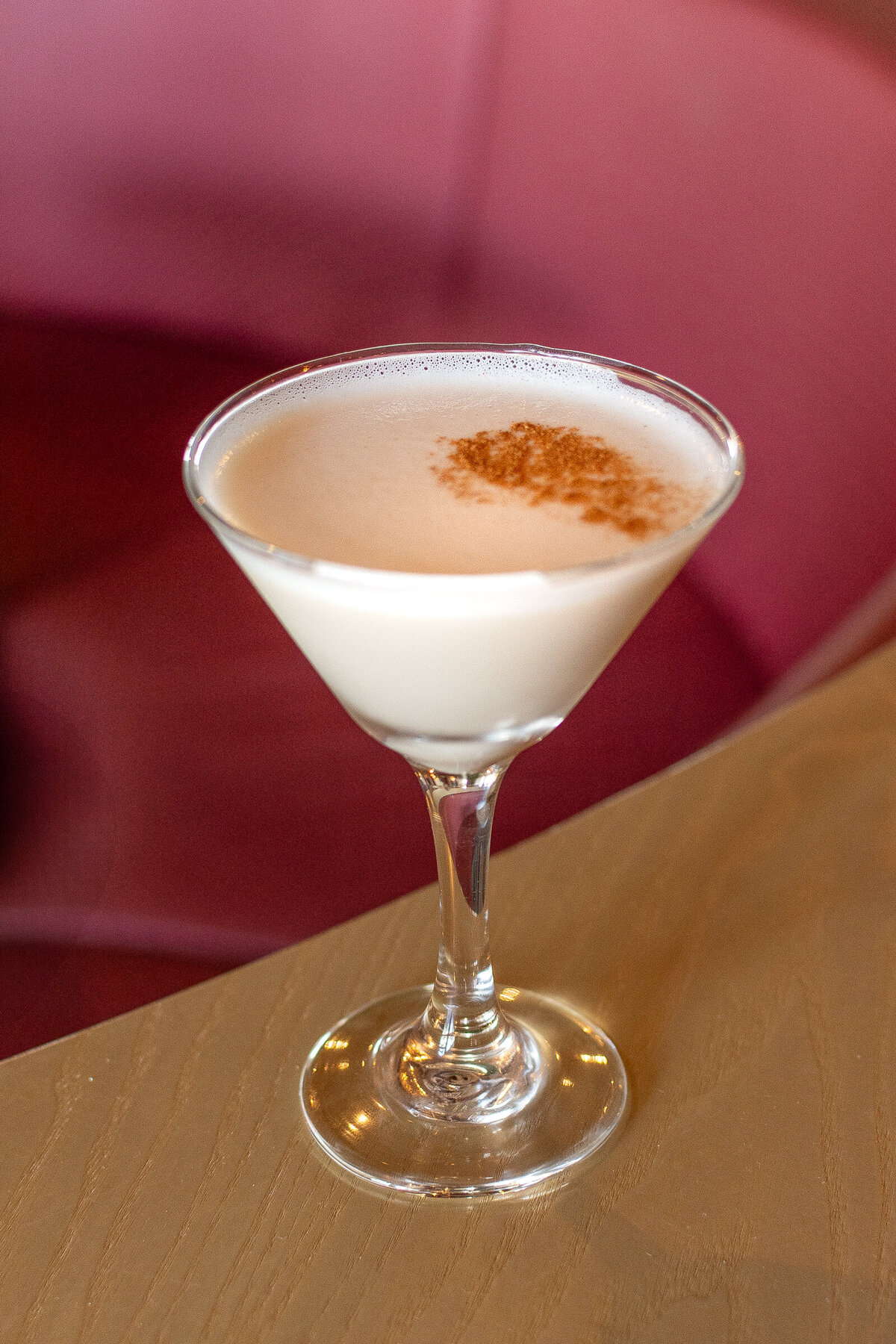A brandy alexander cocktail is photographed in a high-end bar in Cancun, Mexico for the Riu Latino Hotel.