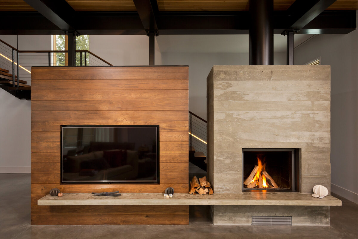 Organic material living room in neutral colors