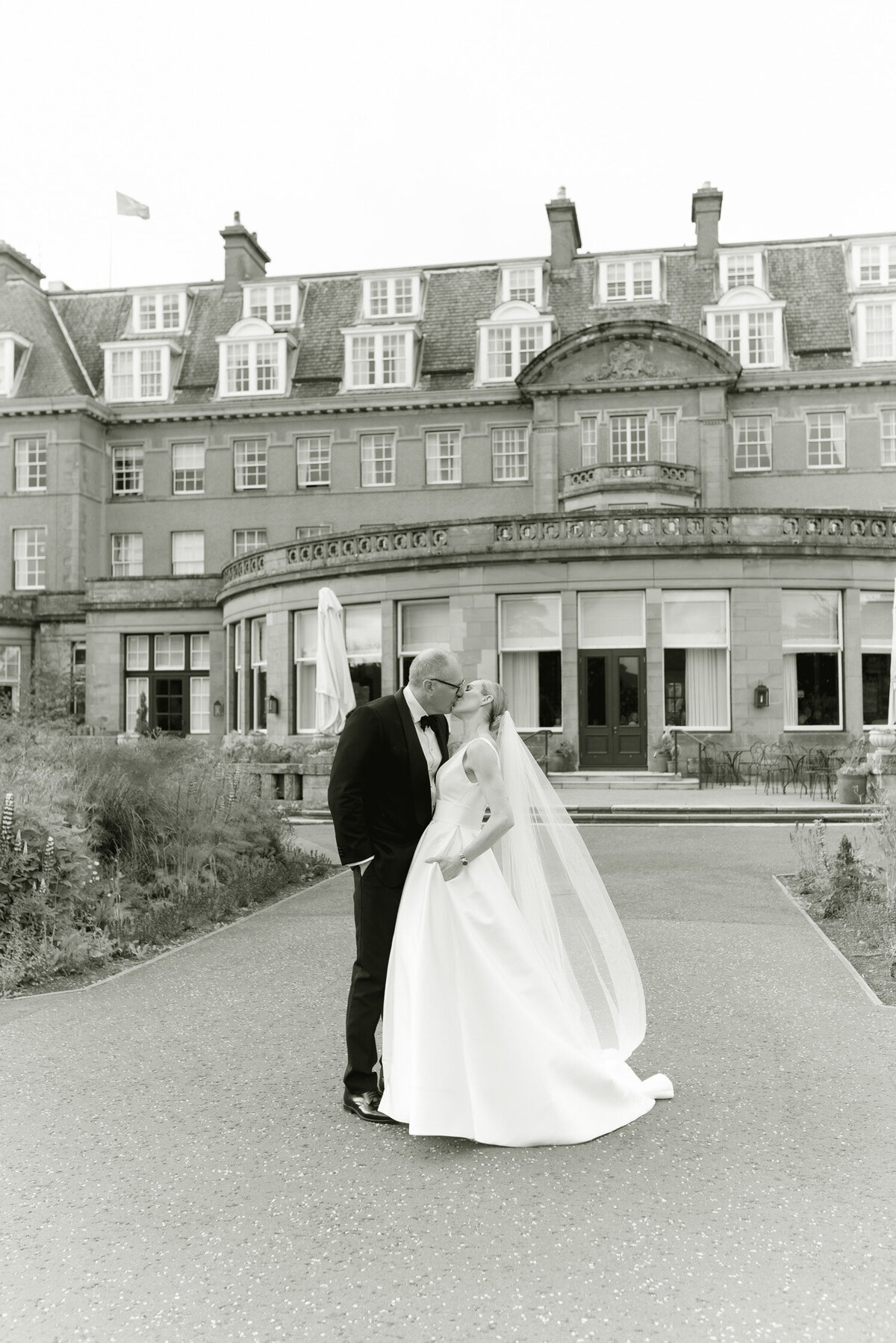 Editorial, emotive wedding photography at Gleneagles Hotel. Image by luxury wedding photographer Scotland, Jill Cherry Porter.