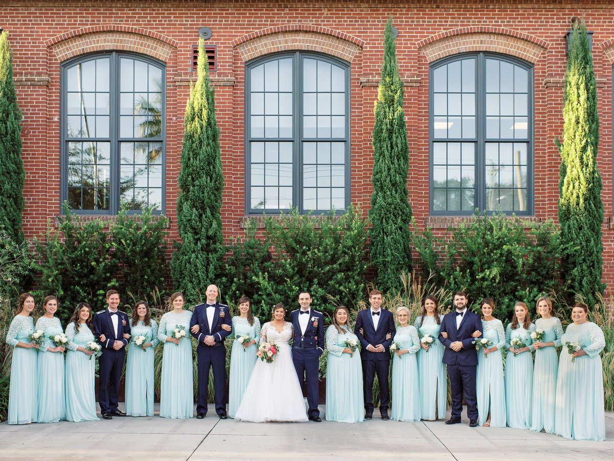 The Cedar Room wedding bridal party