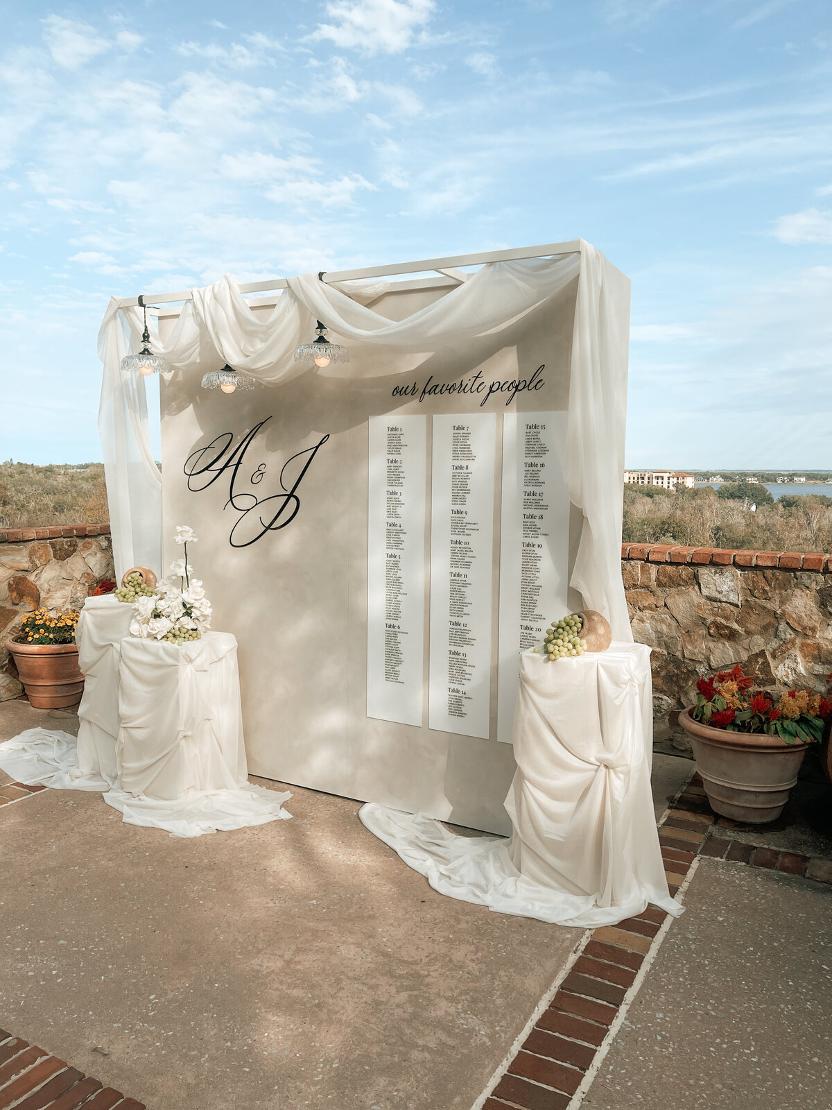 Architectural installation for modern weddings