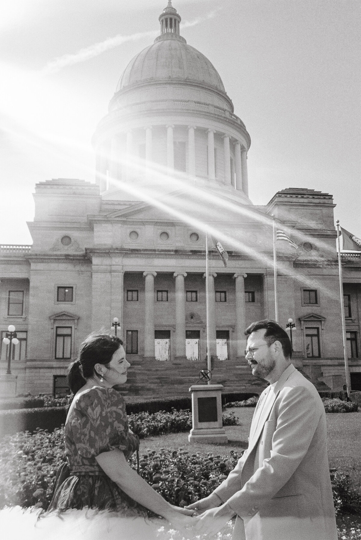 Arkansas state capital building editorial elopement photos