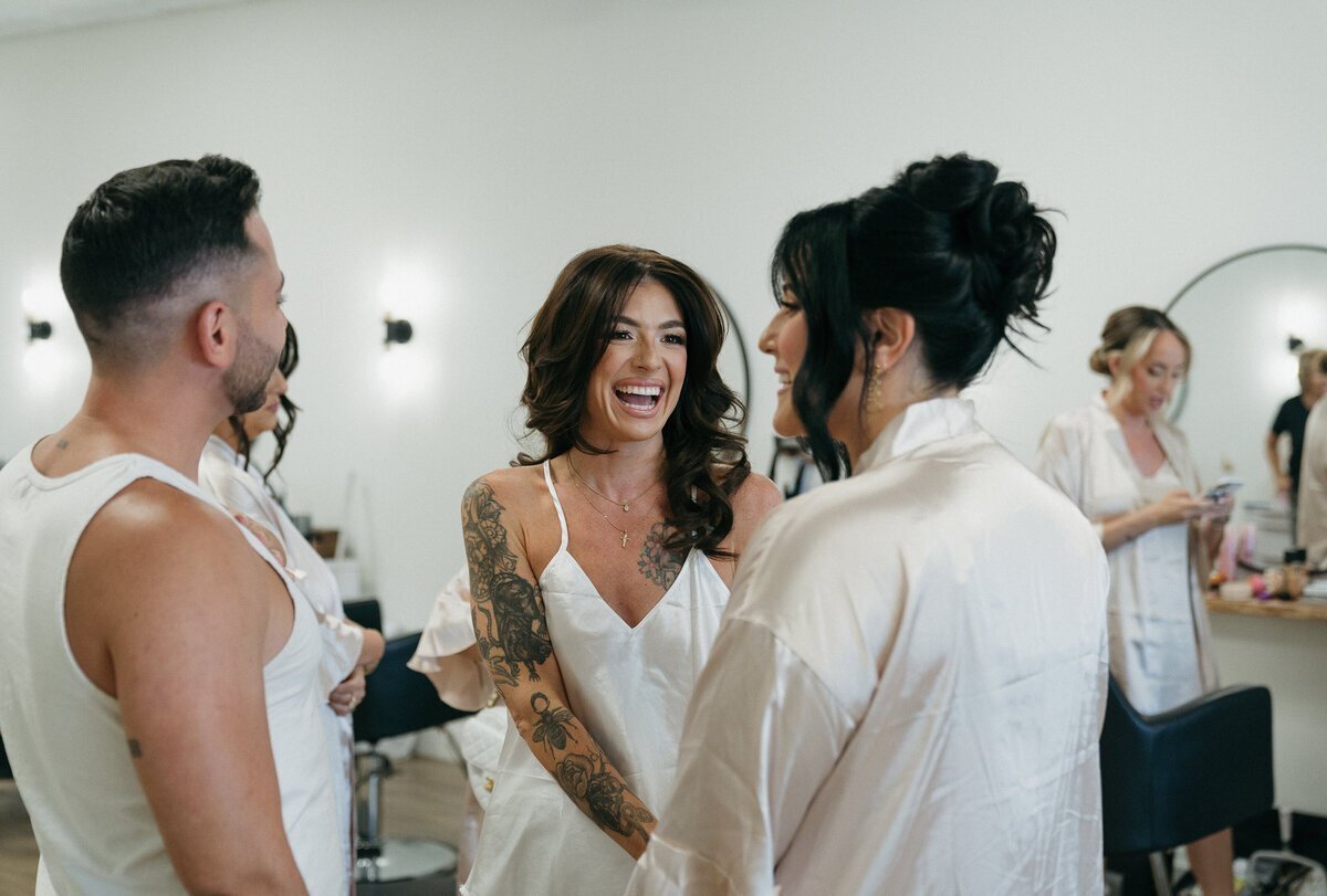 Bride getting ready taken by film wedding photographers, Shelby Ann Photos