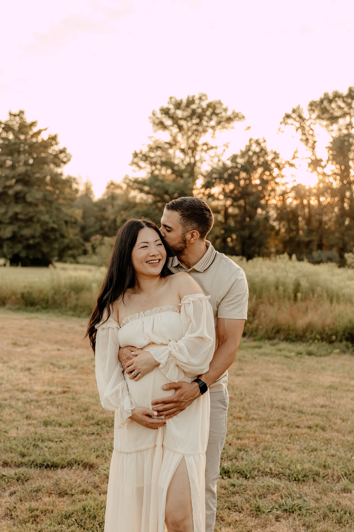 a couple posing during a photo session in Union County, NJ