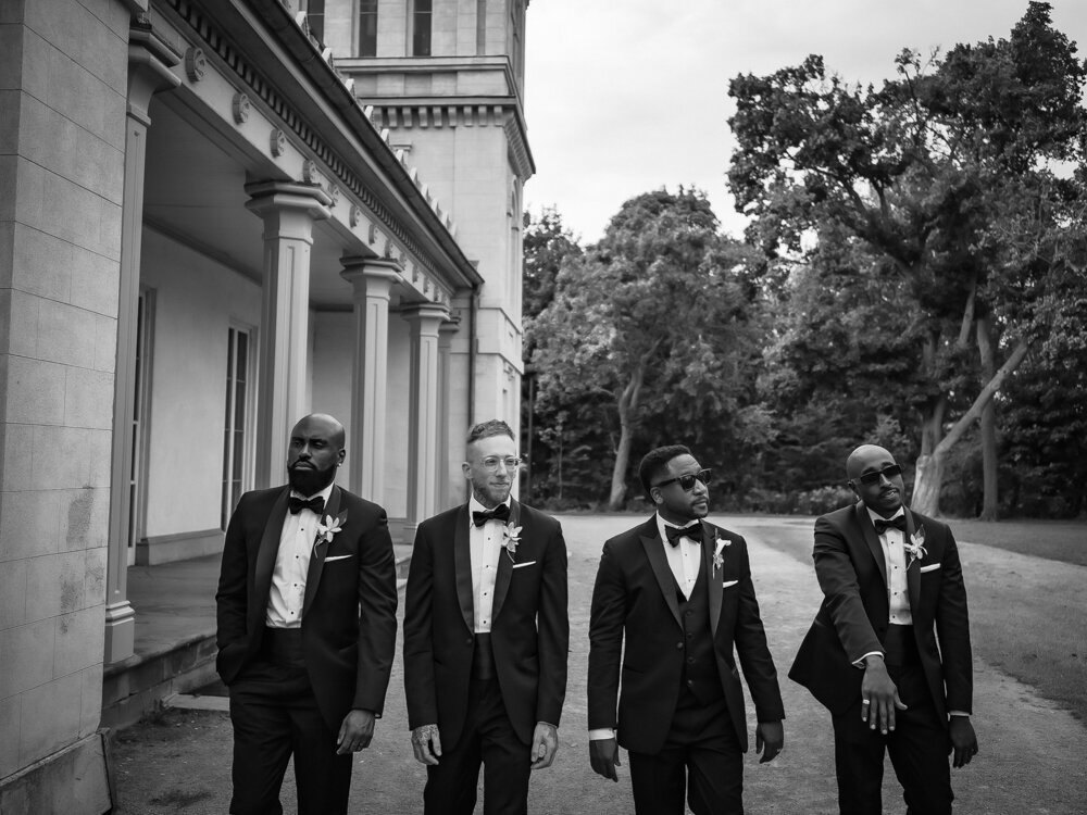black groomsmen at Hamilton wedding