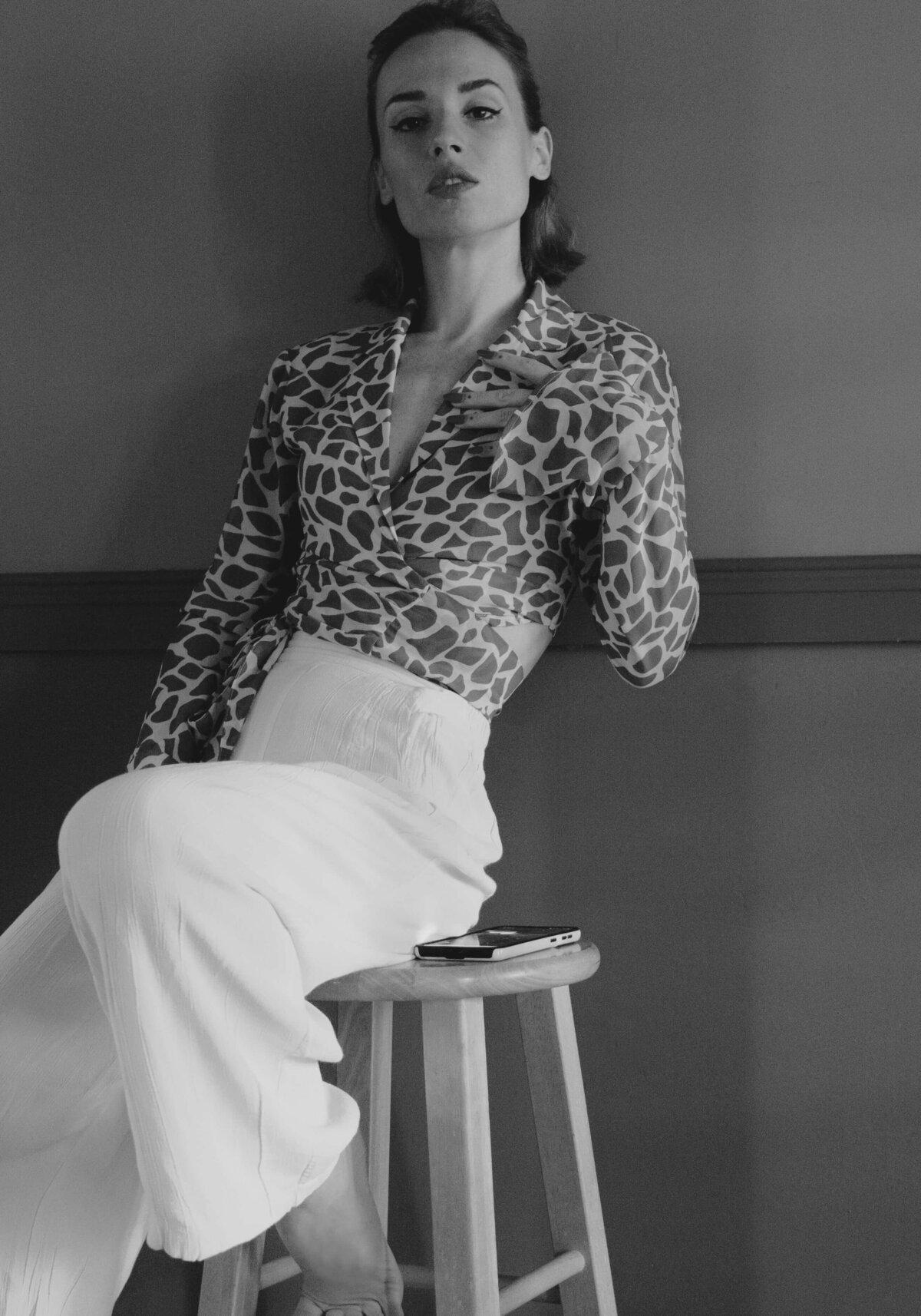 Elegant woman posing for photo