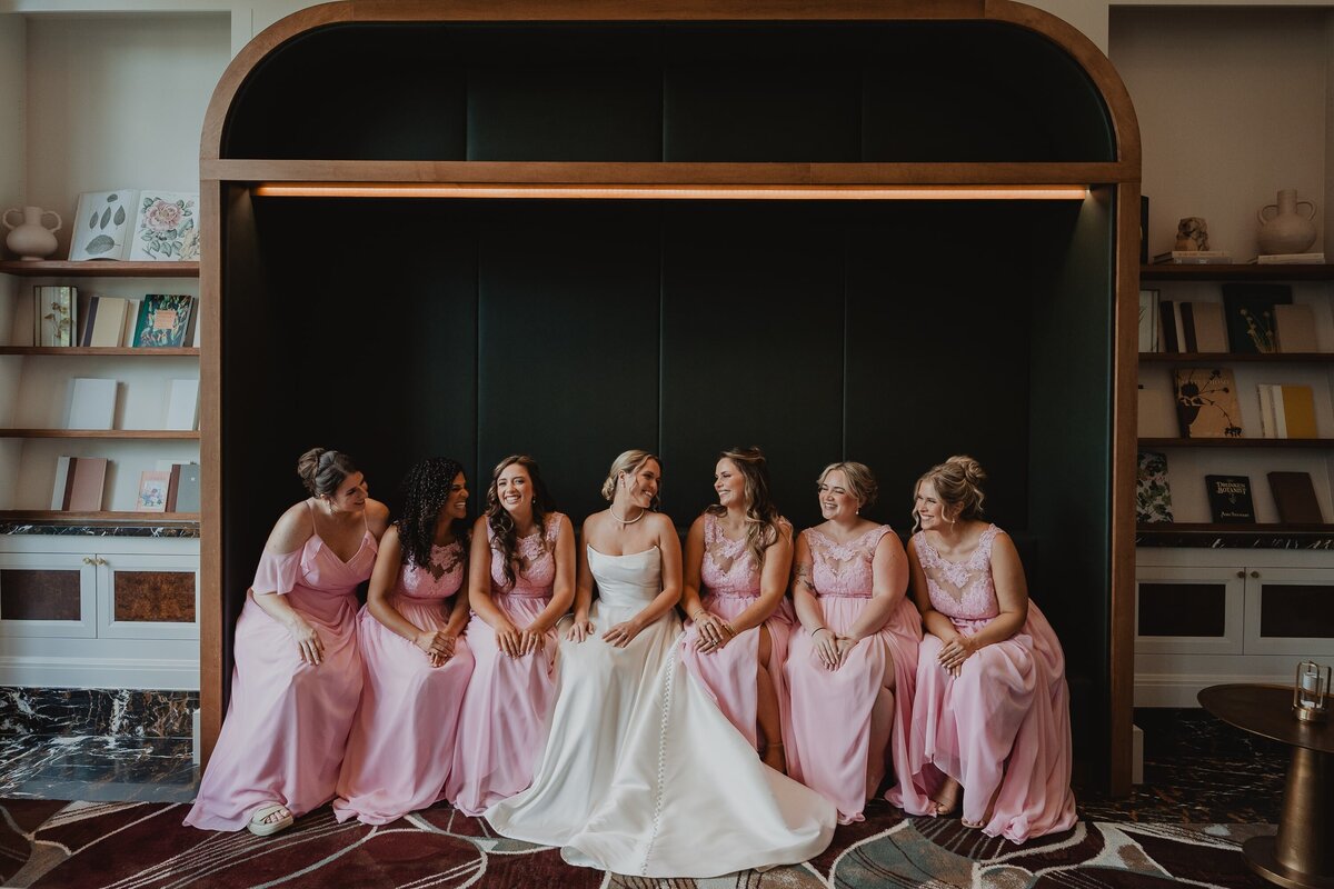 bridesmaids-in-library