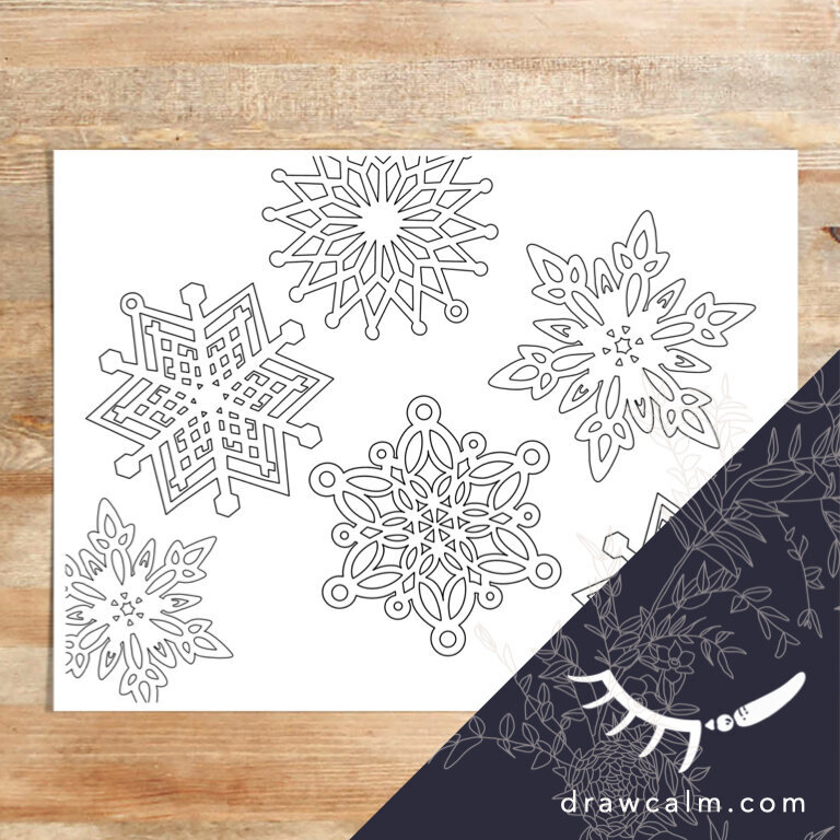 snowflakes-coloring-page