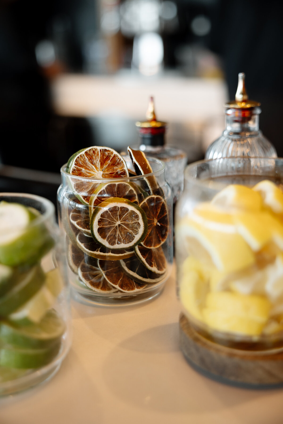 photo of fruit for drinks at wedding reception in austin