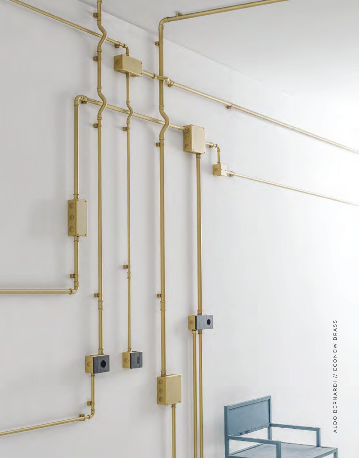 Fire Lighting_Aldo Bernardi_EcoNow Martellato Brass_Interior Conduit System