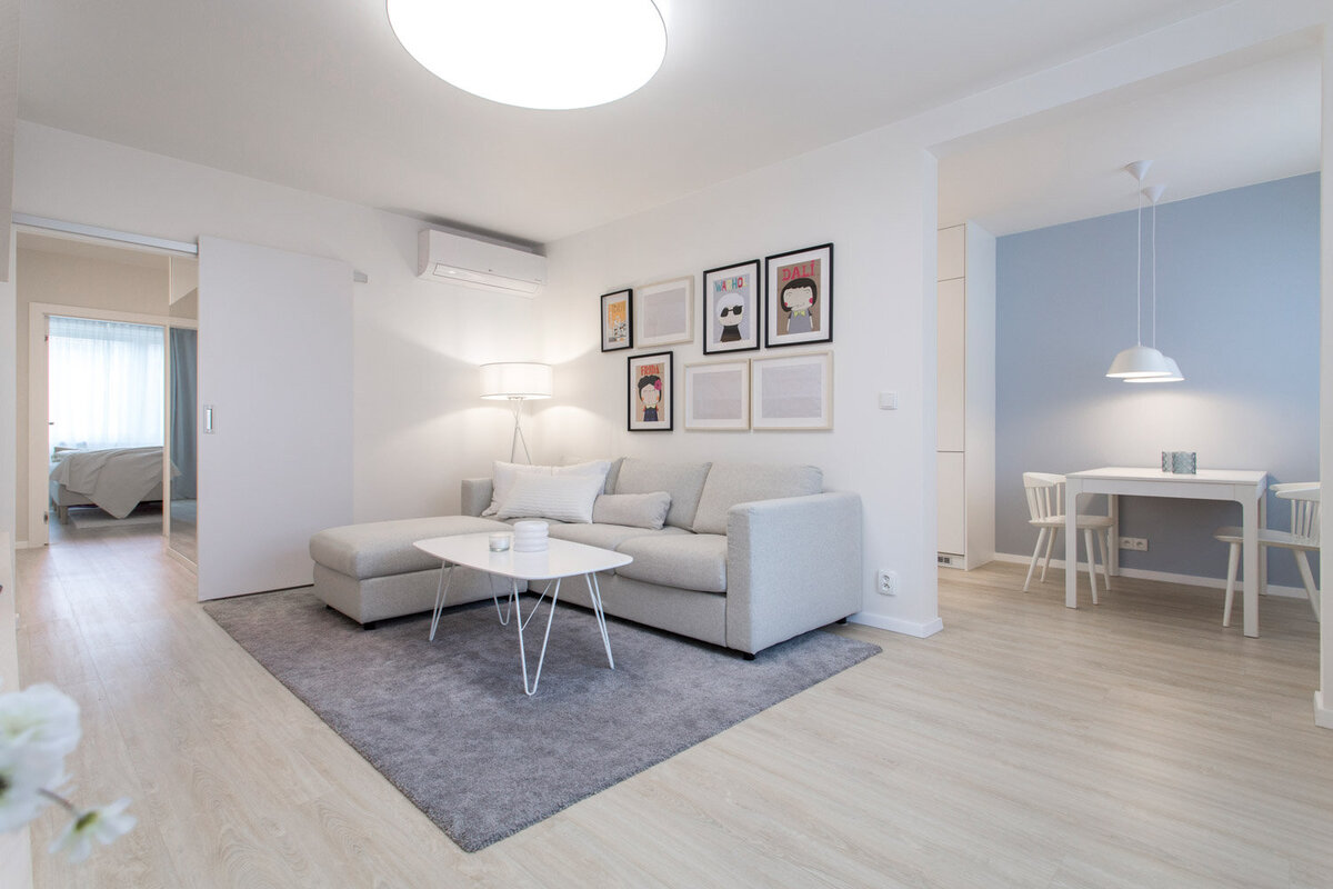 design interiéru panelového bytu obývací pokoj