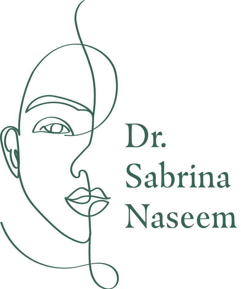 logo with a face illustration and name