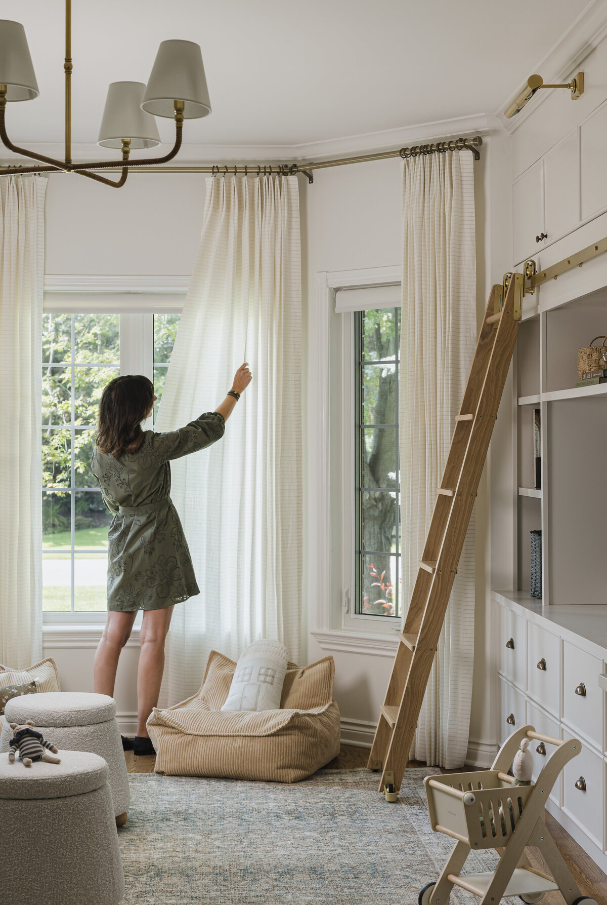 Living room bookshelves