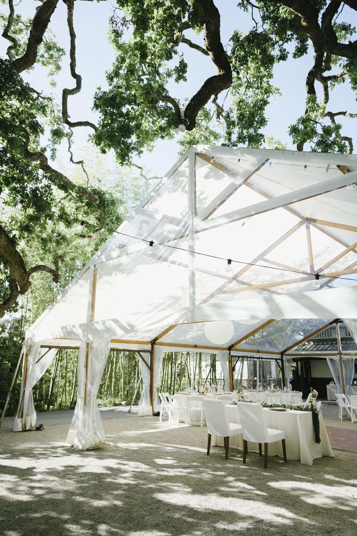 Wedding reception tent