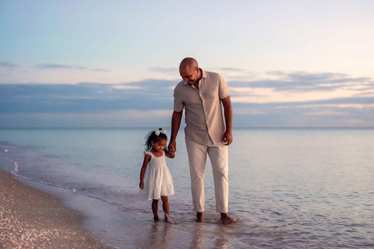 Tampa Longboat Beach dad and daighter