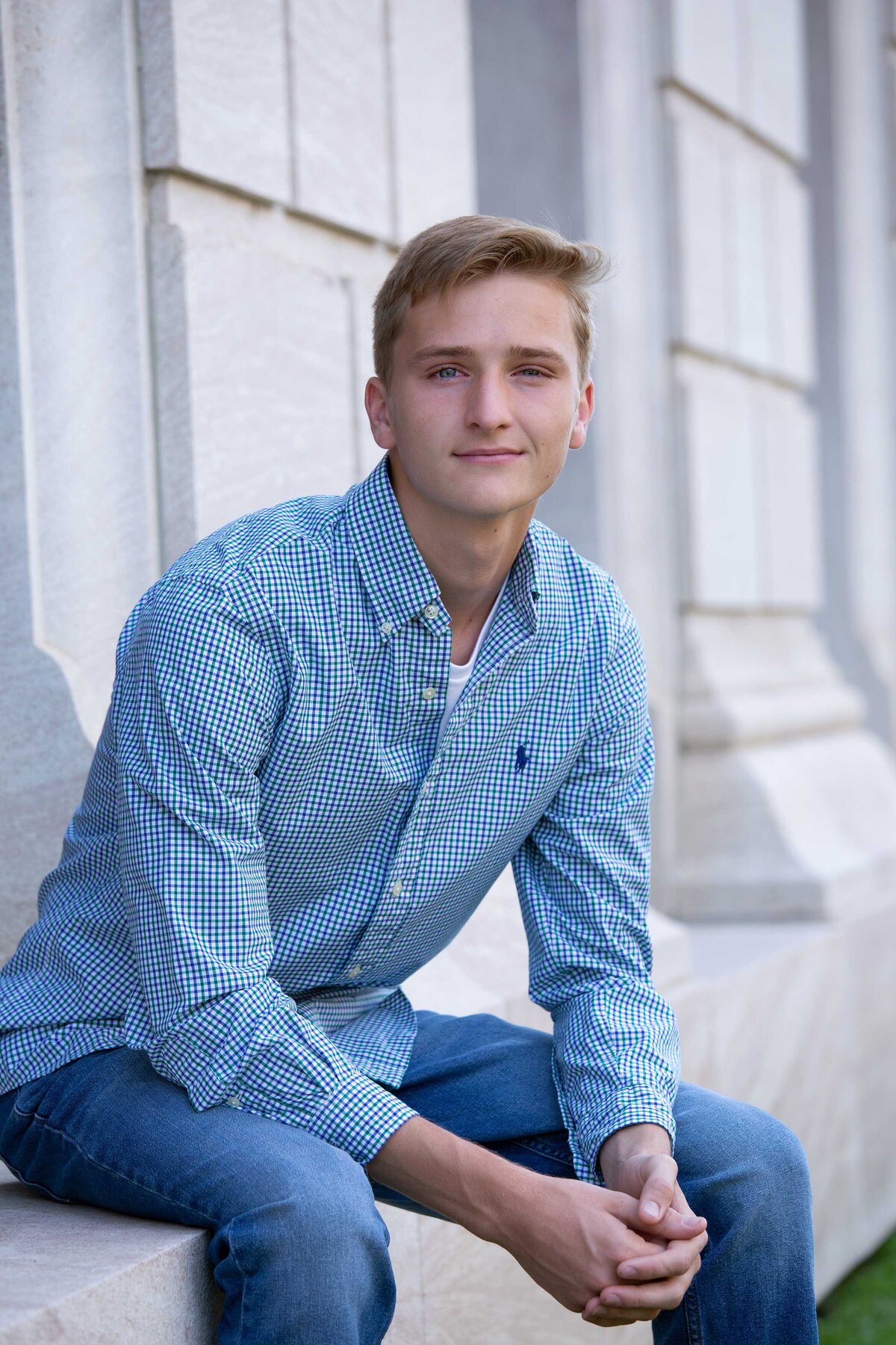 guys senior portrait in downtown St Paul MN