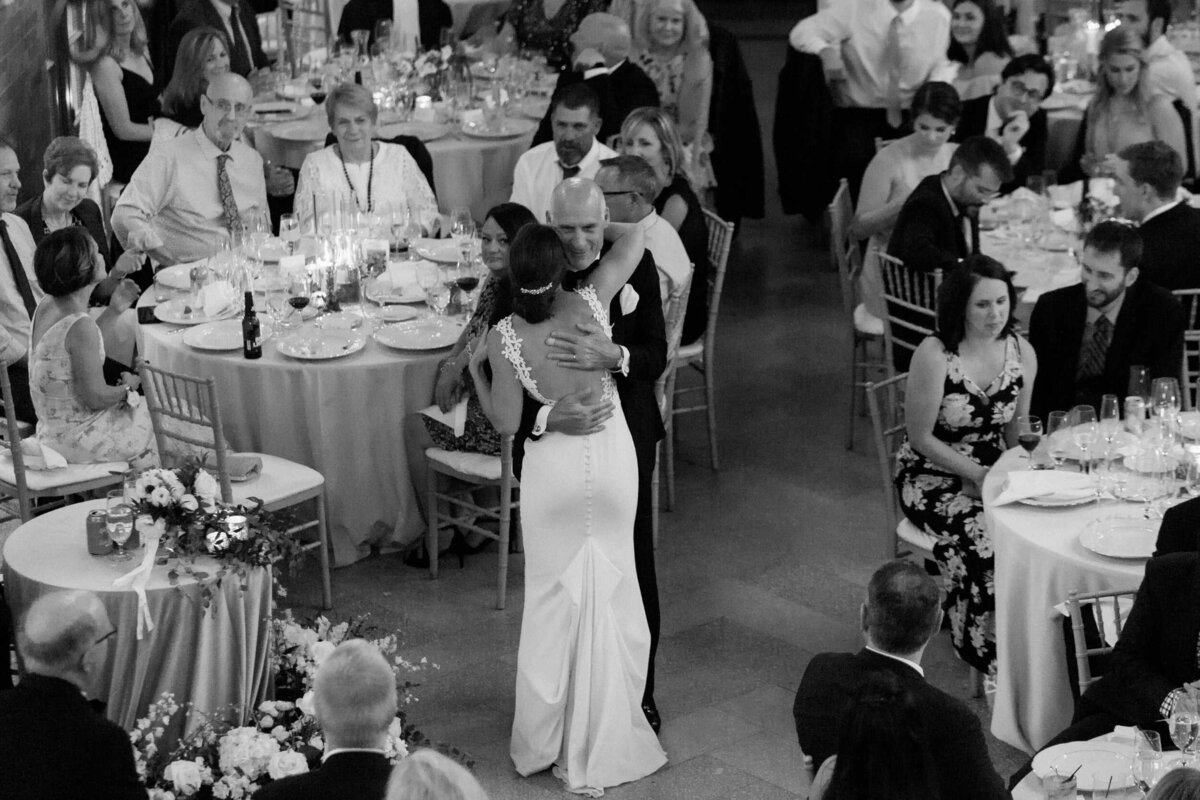 Father and Daughter dance at Columbus Park Refectory for a Luxury Chicago Outdoor Historic Wedding Venue.