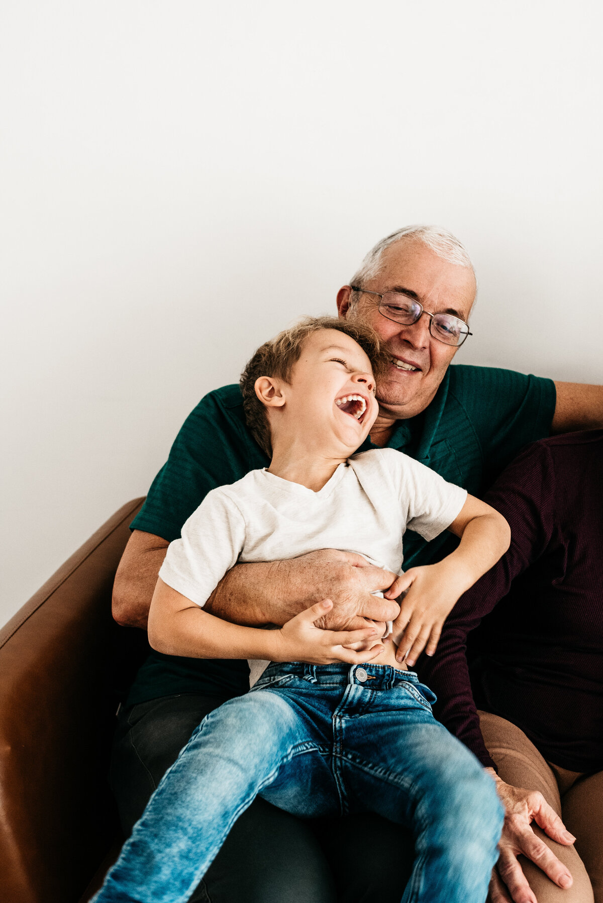 studio session new light studio laughing with grandparents