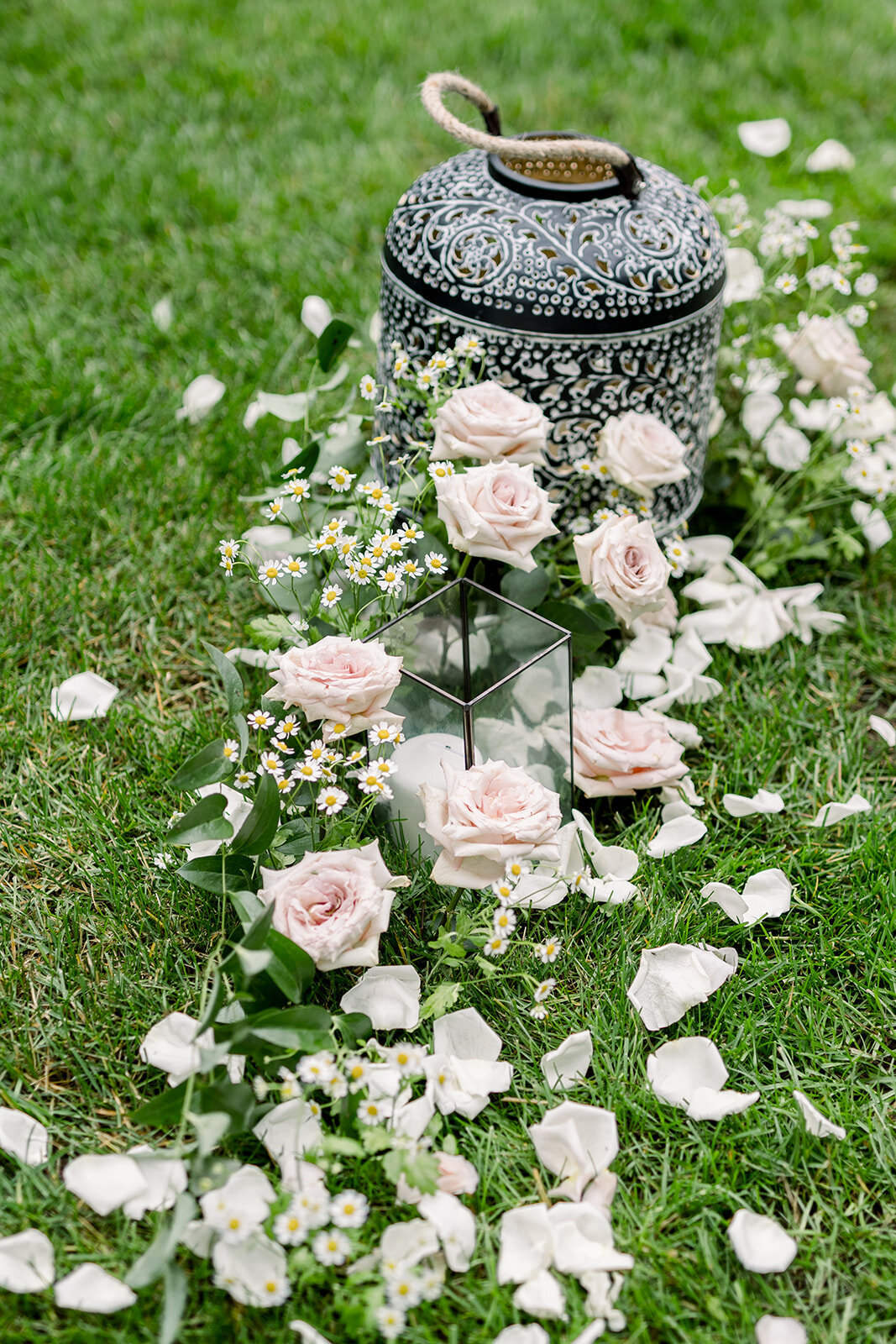 Kate Campbell floral september backyard elopement moody neutrals ceremony roses