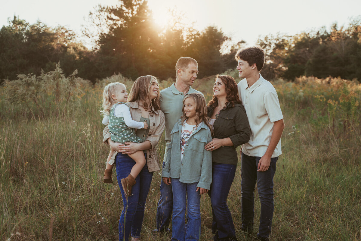 Dothan AL Family Photos taken outdoors at sunset