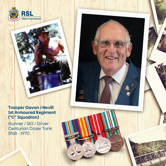 Trooper Gavan J Nevill 1st Armoured Regiment