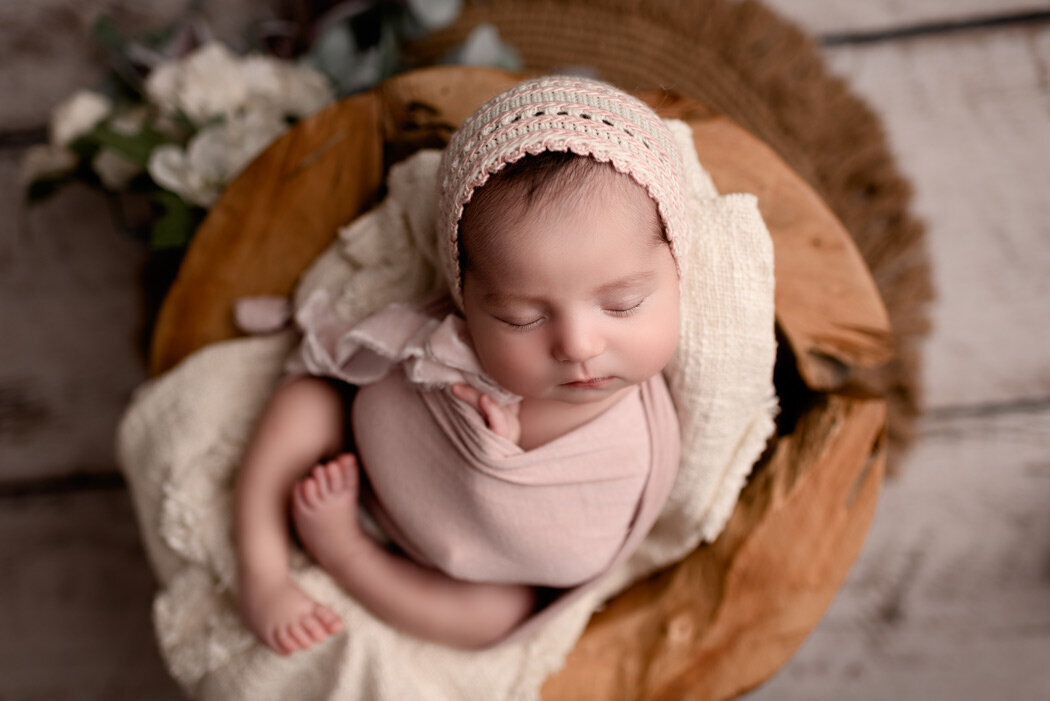 Brighton Newborn Photographer baby in bowl by For The Love Of Photography