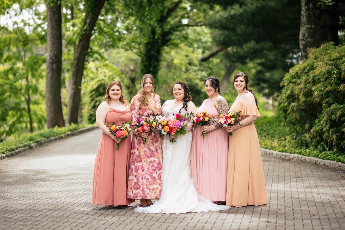 Peach Themed Bridesmaid Dresses