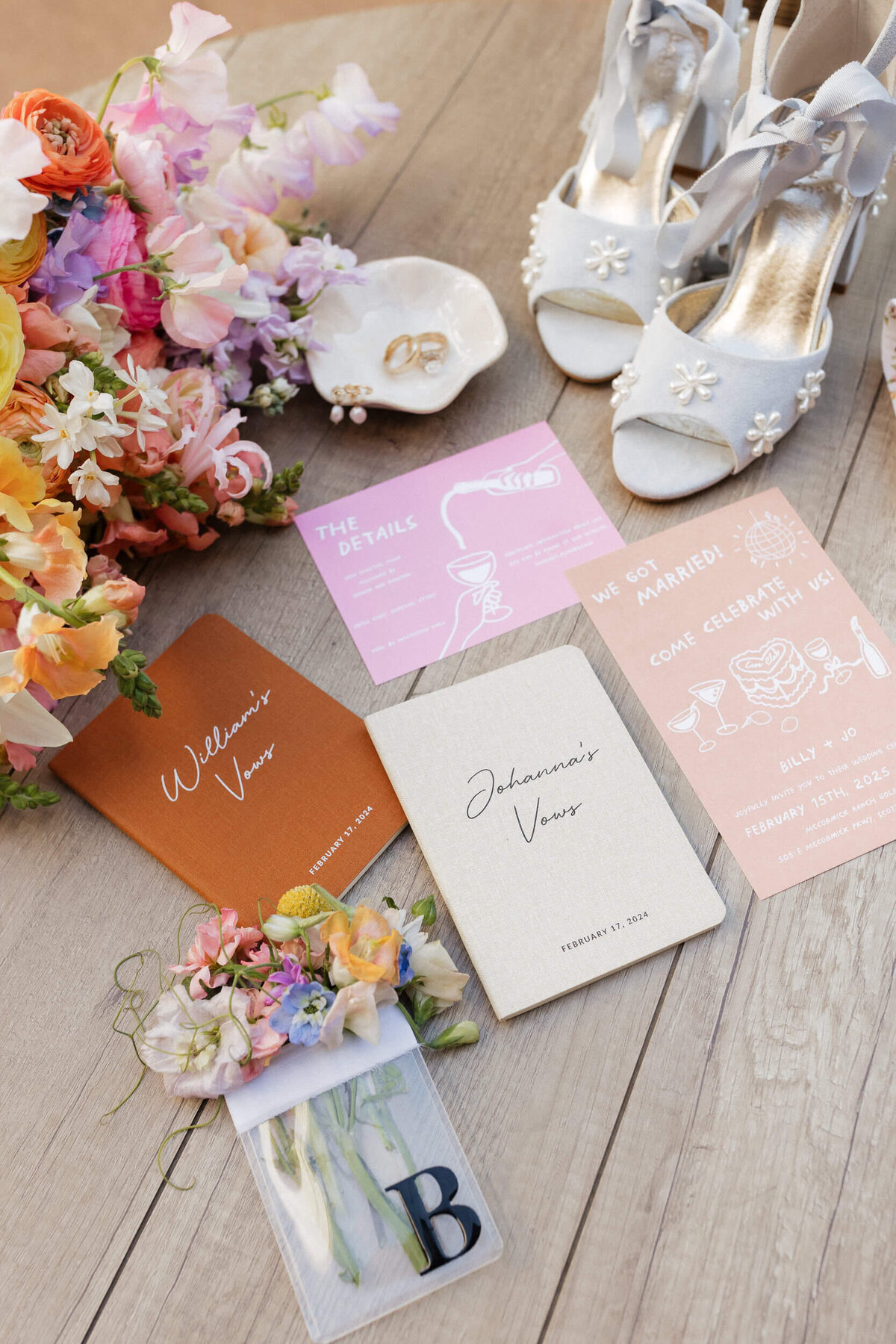 Colorful arizona wedding stationery