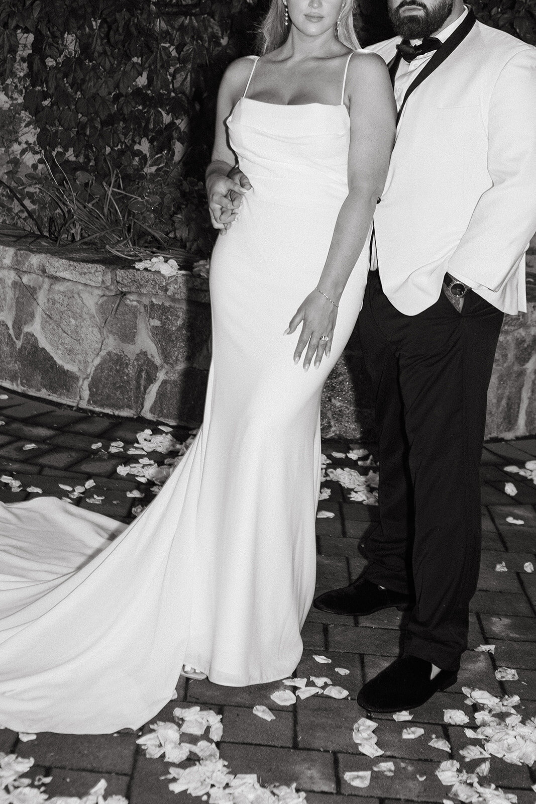 black-and-white-wedding-photos-saint-clements-castle