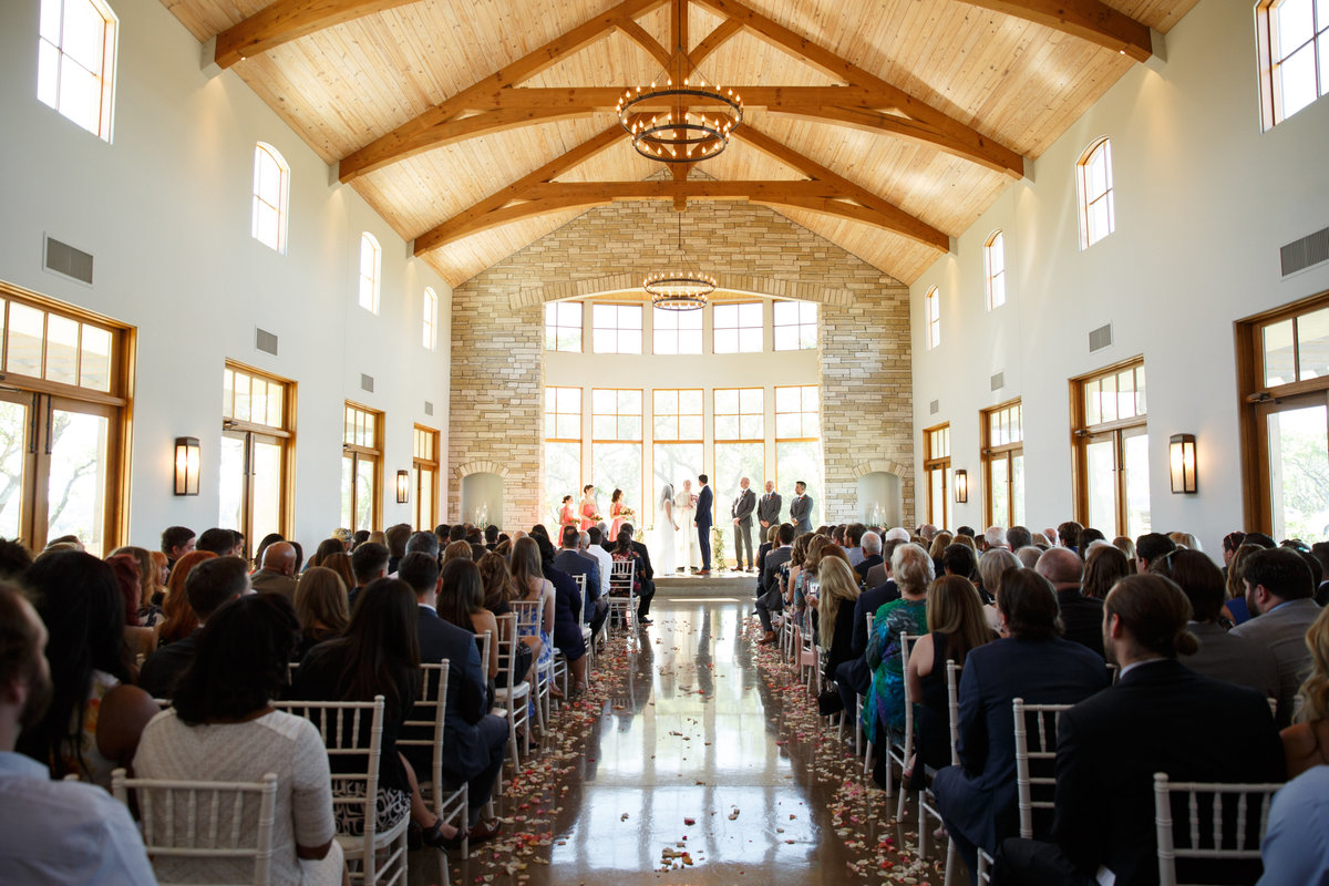 austin wedding photographer canyonwood ridge wedding photographer ceremony wide view