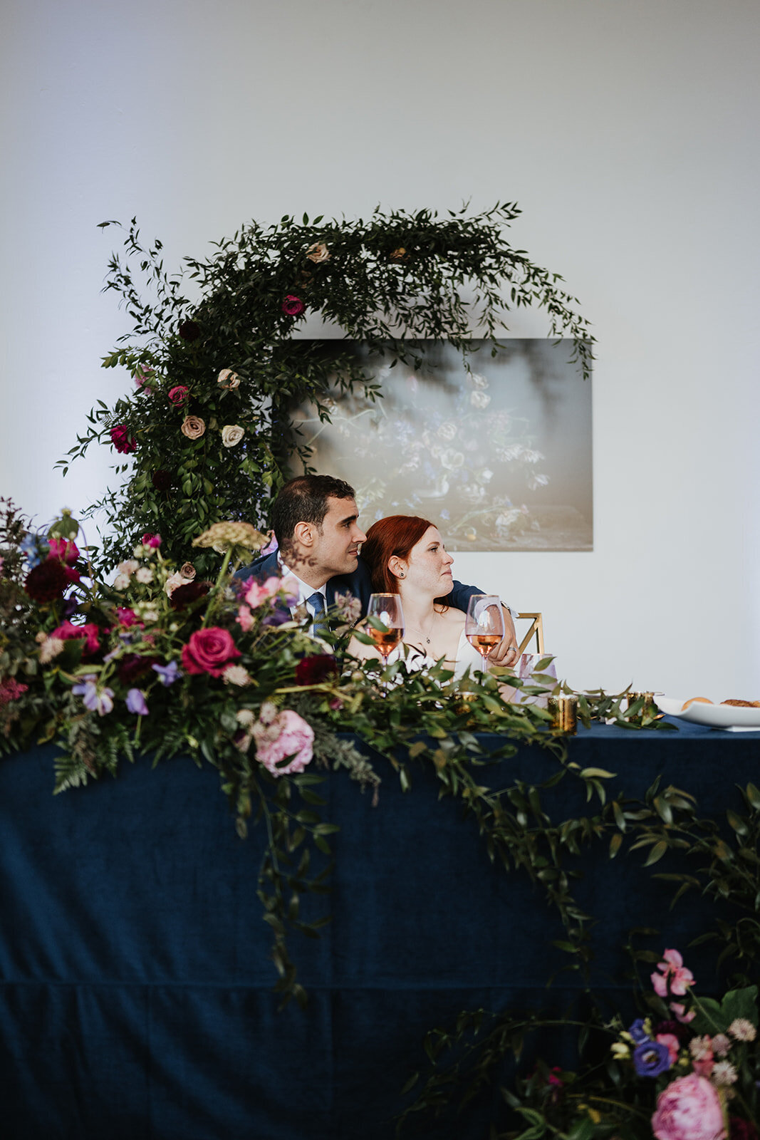 Newlyweds Listening to Speeches