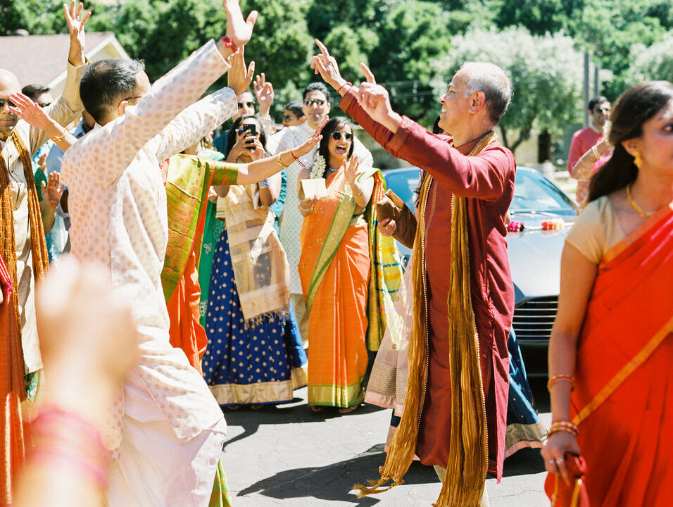 baraat dancing at holman ranch indian wedding