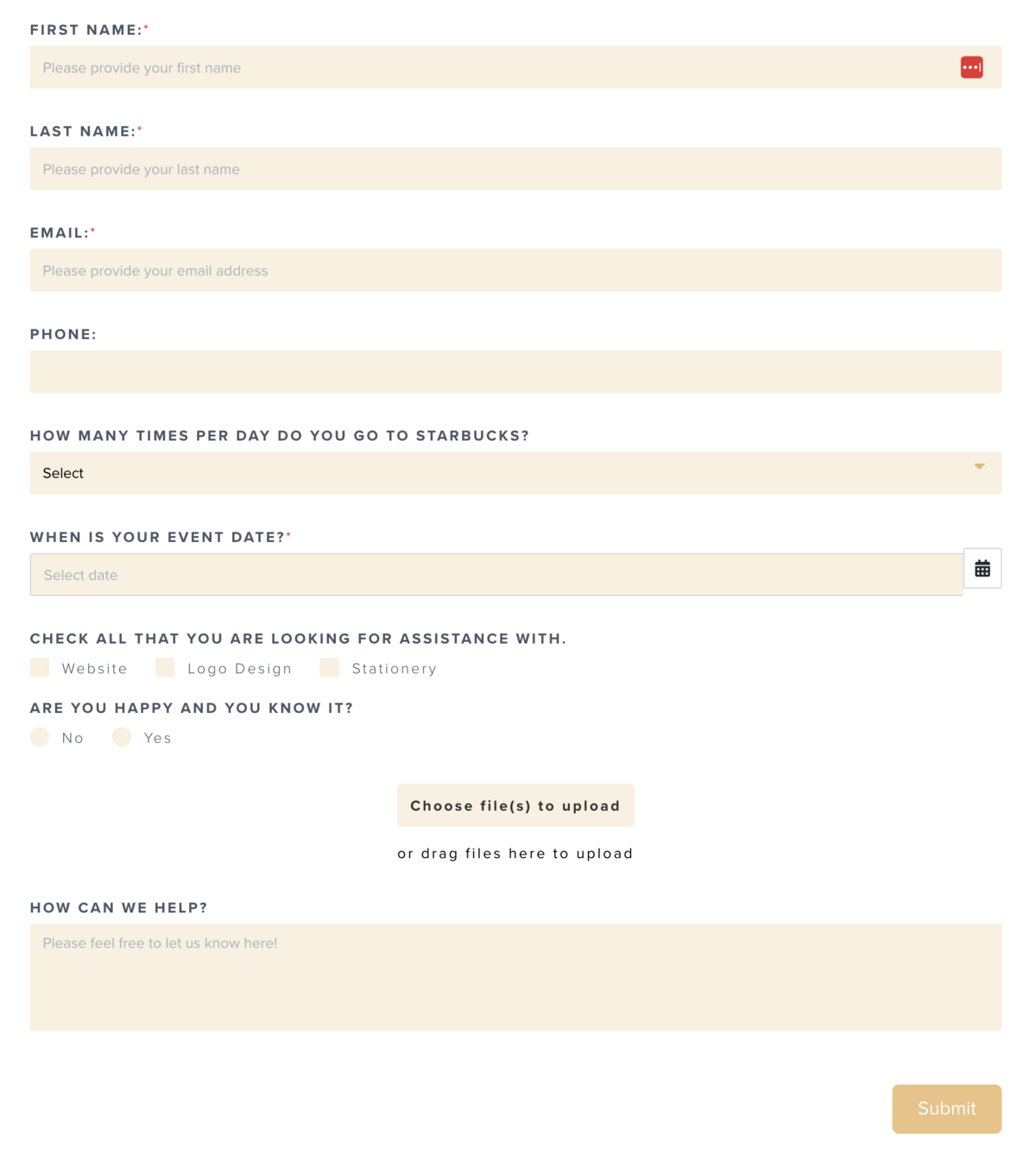 Premade Form Field Style 1