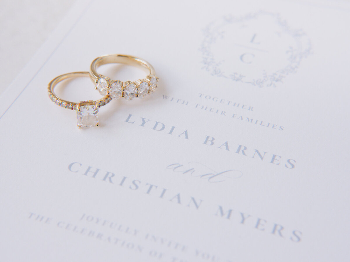 Wedding invitation for a Cleveland Yachting Club wedding