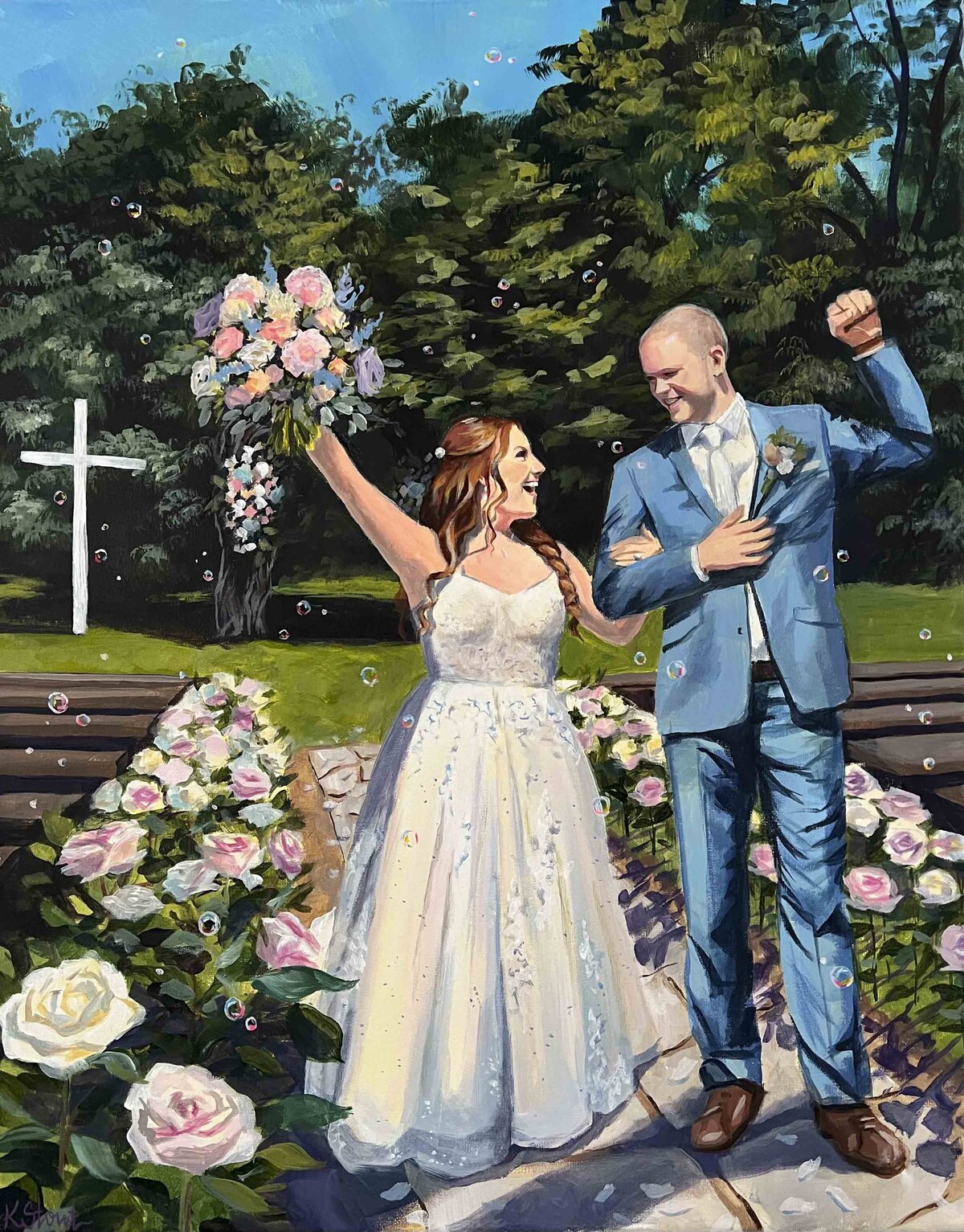 Hope Glen Farm Hastings Minnesota Live Wedding Painting