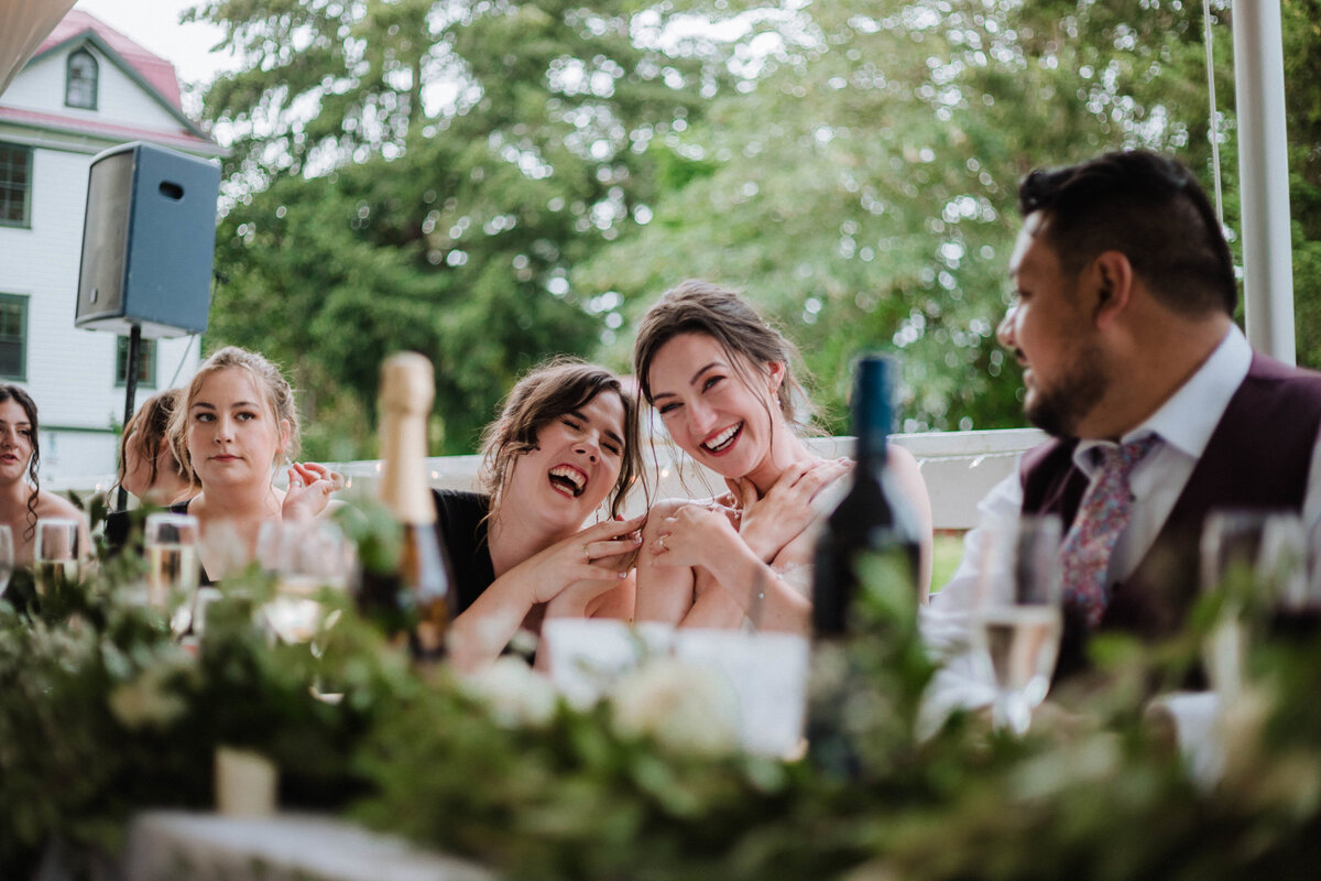 Candid wedding photography of couple on their big day