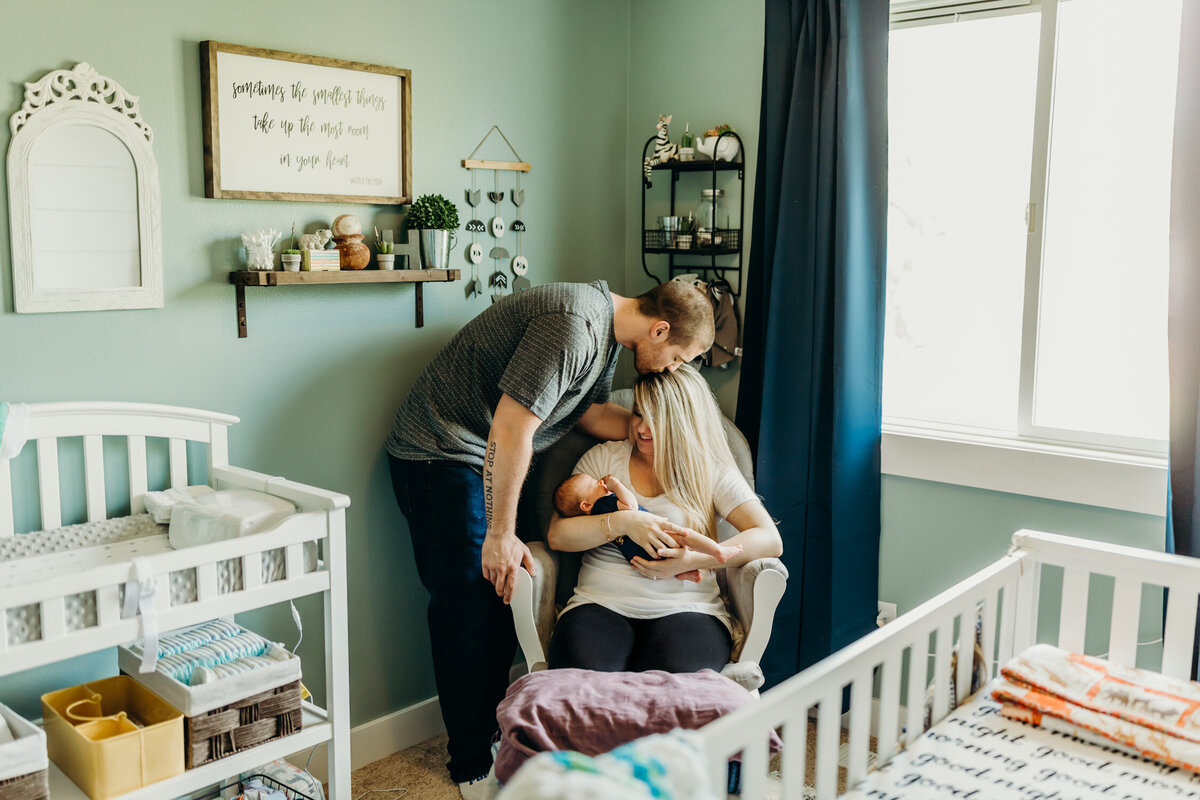 Snuggly indoor newborn photography session-1