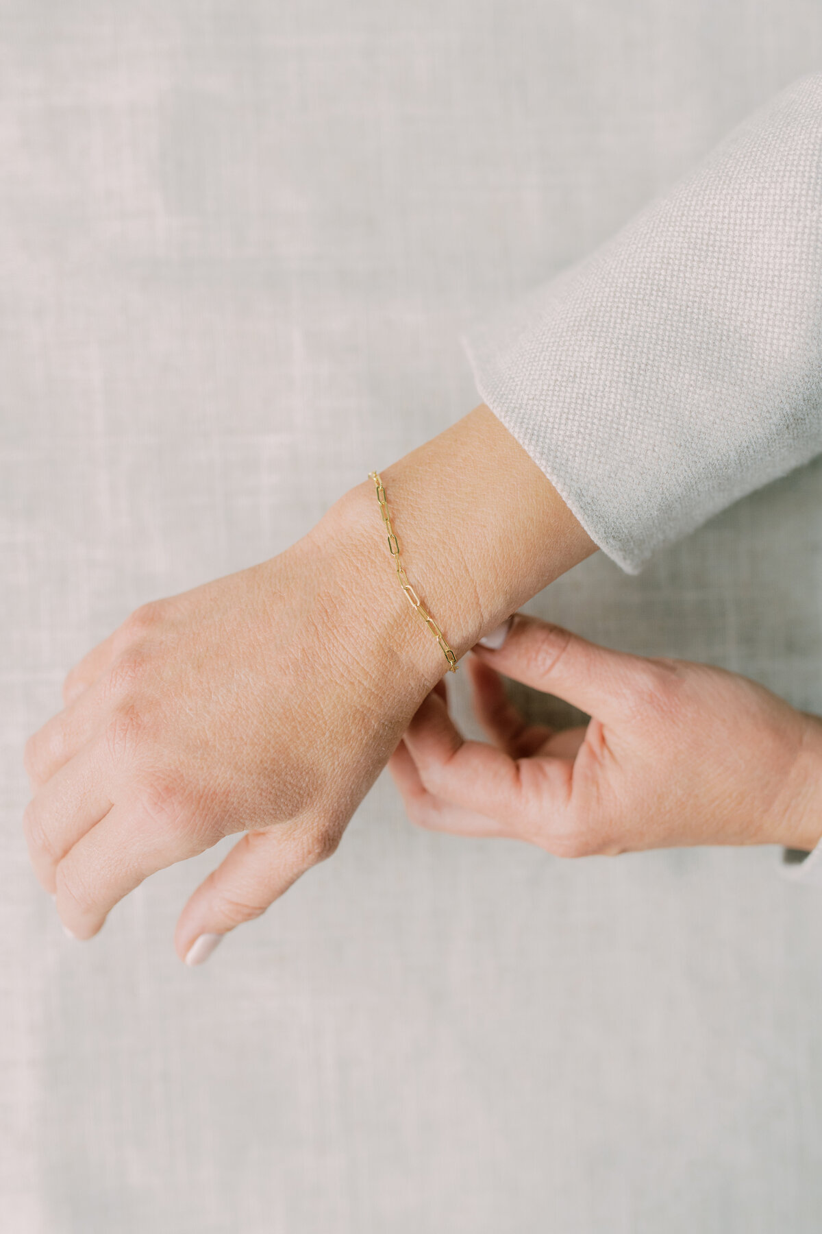 Bracelet  on a hand from a shoot in Burlington