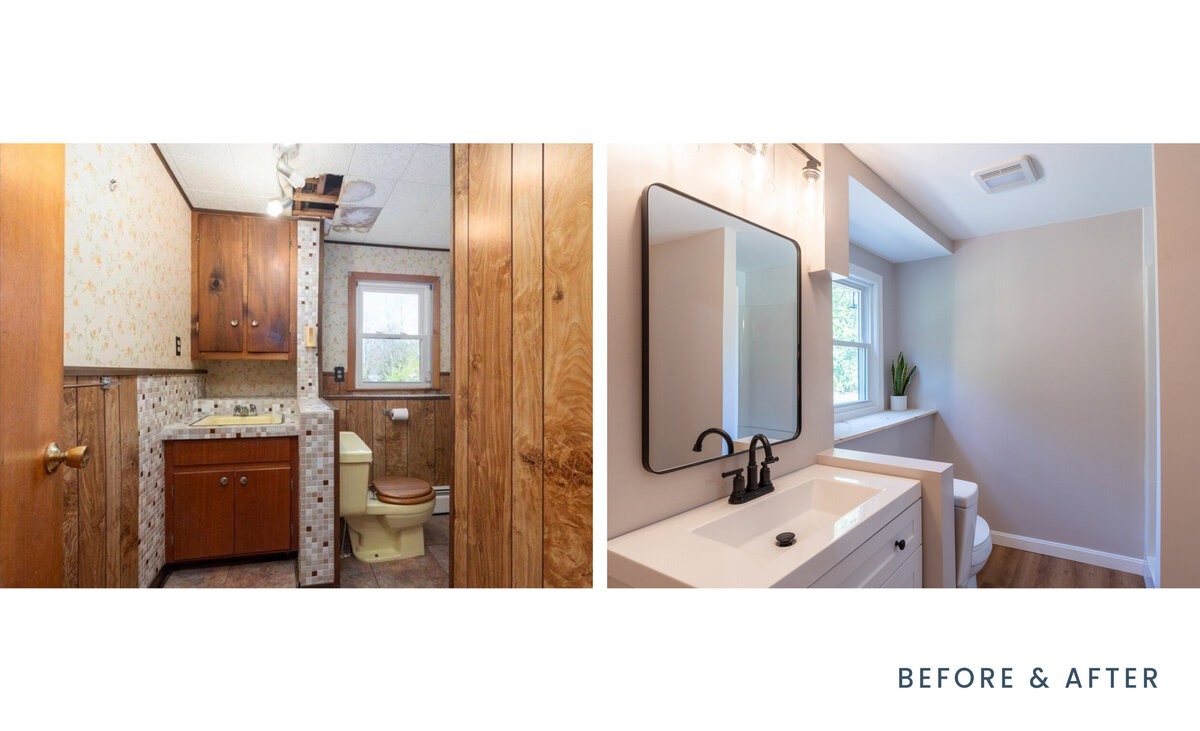 Lower bathroom B&A