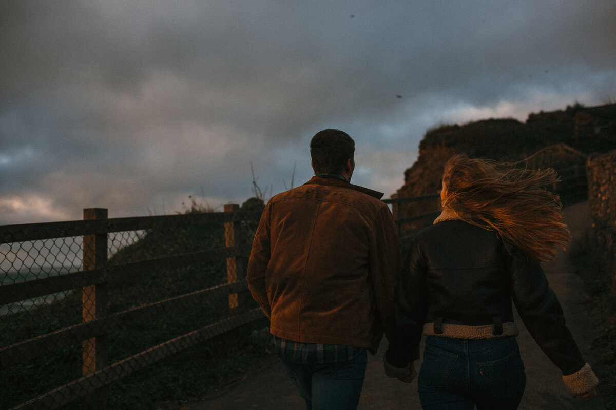 Engagement shoot_couples session_wild winter shoot_Hope Cove_022