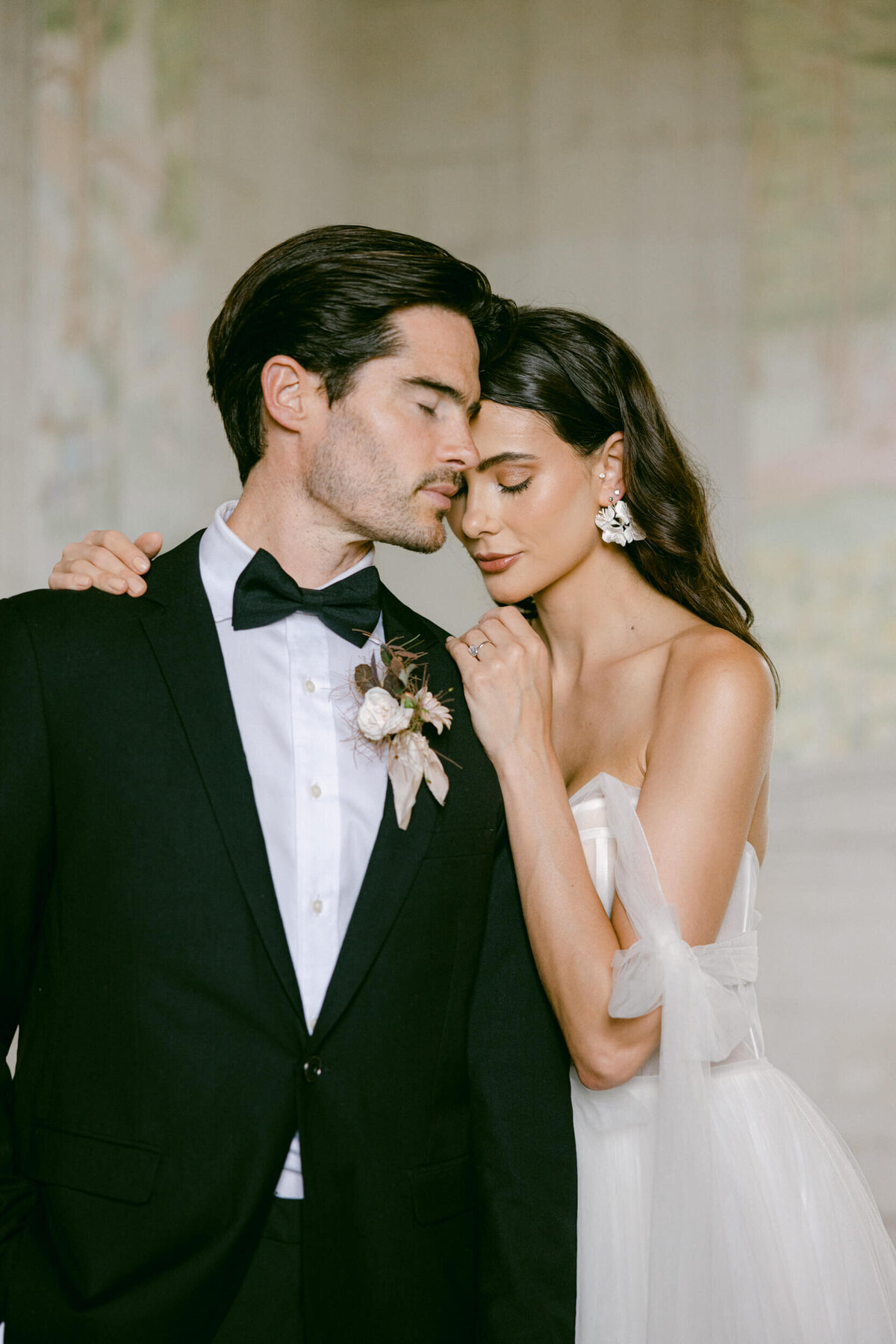 A wedding day photo of the bride and groom at Chateau de Jalesnes in France