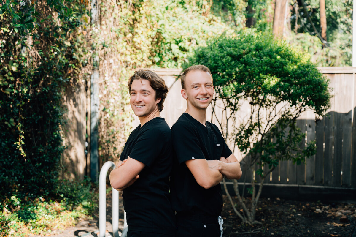 Outdoor healthcare team photo by medical branding photographer in Houston