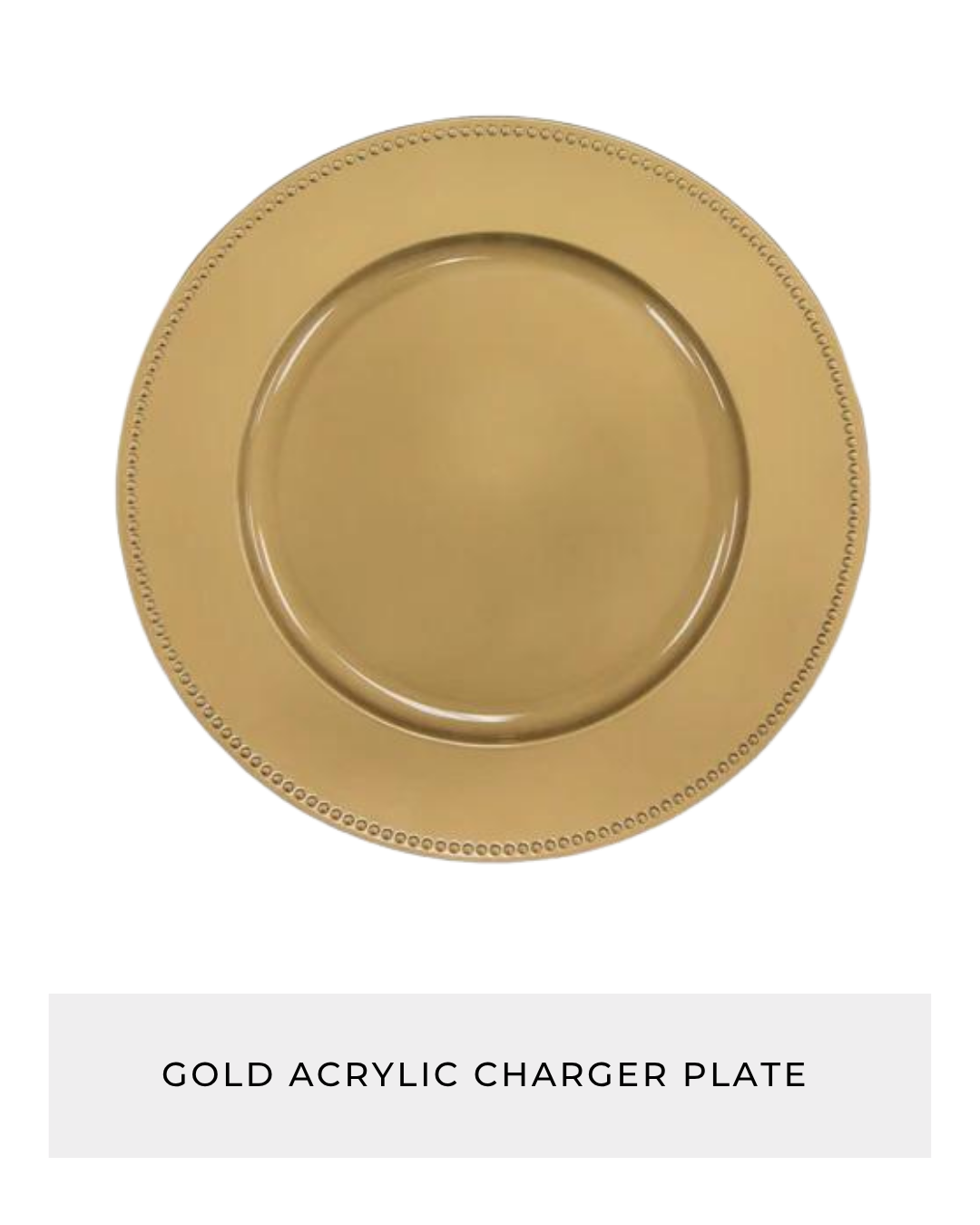 Gold Acrylic Charger Plate