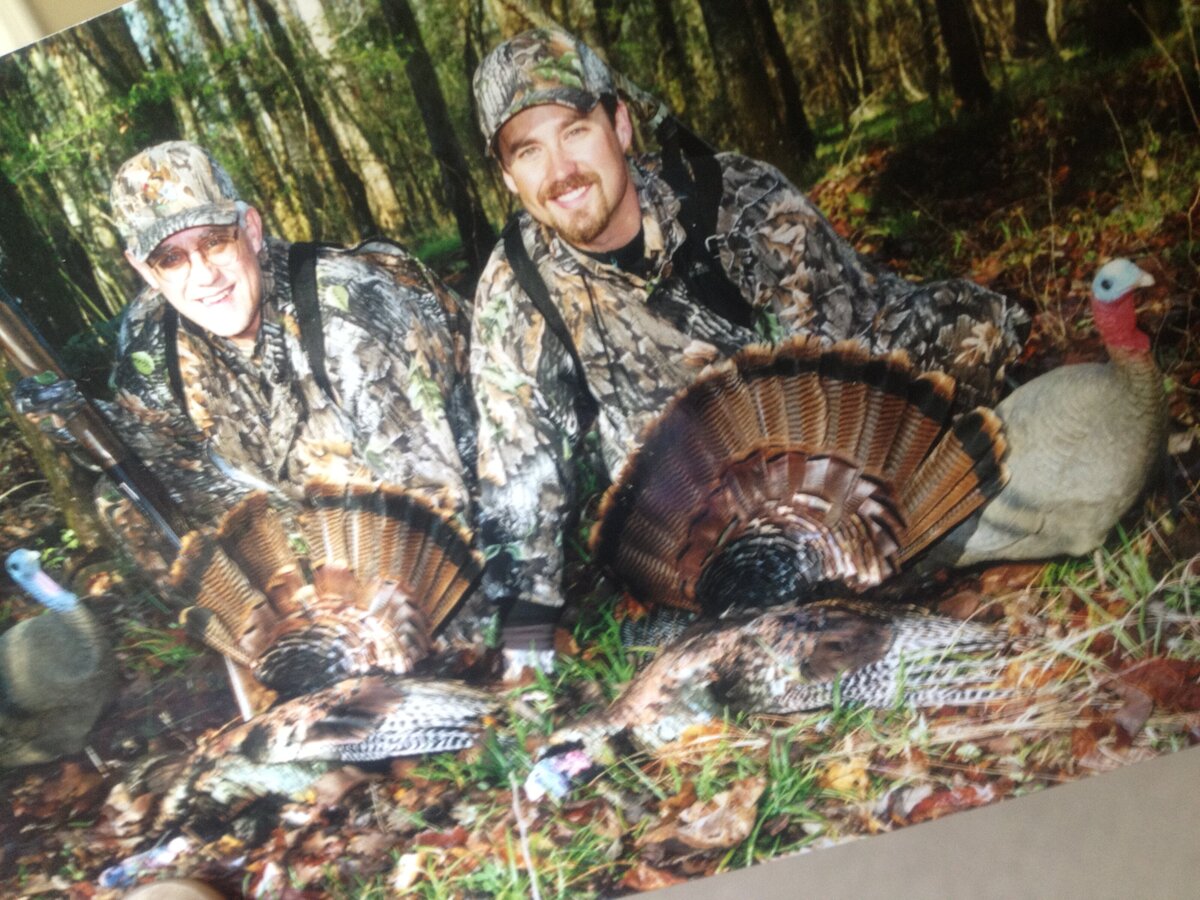 In the field with Jason Miller and father  Mickey Miller hunting Wild turkeys in Mississippi  with the television show In Pursuit