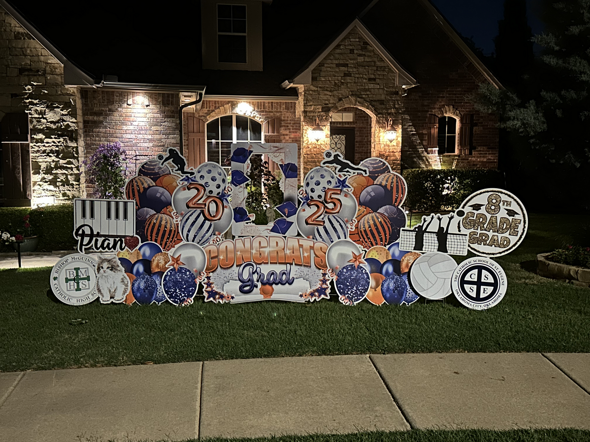 Simply Sign It is a yard greeting sign rental company servicing Edmond, NW OKC, Piedmont, and Deer Creek. Create a yard greeting sign for your home, organization, or school.