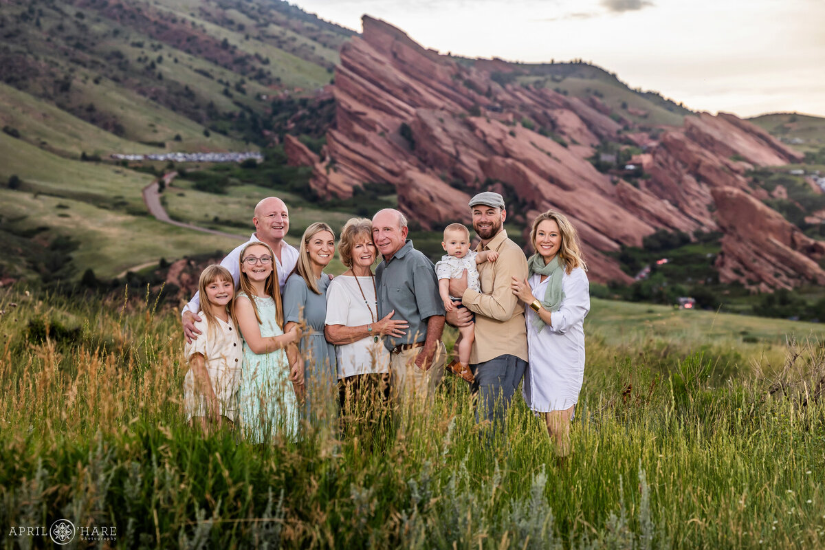 Red Rocks Family Portrait in Denver CO
