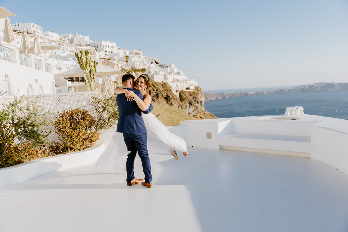 Santorini elopement