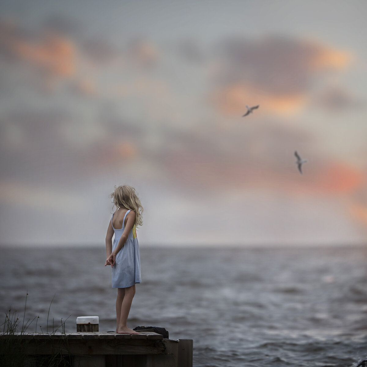 Olivia on the Dock at the Beach