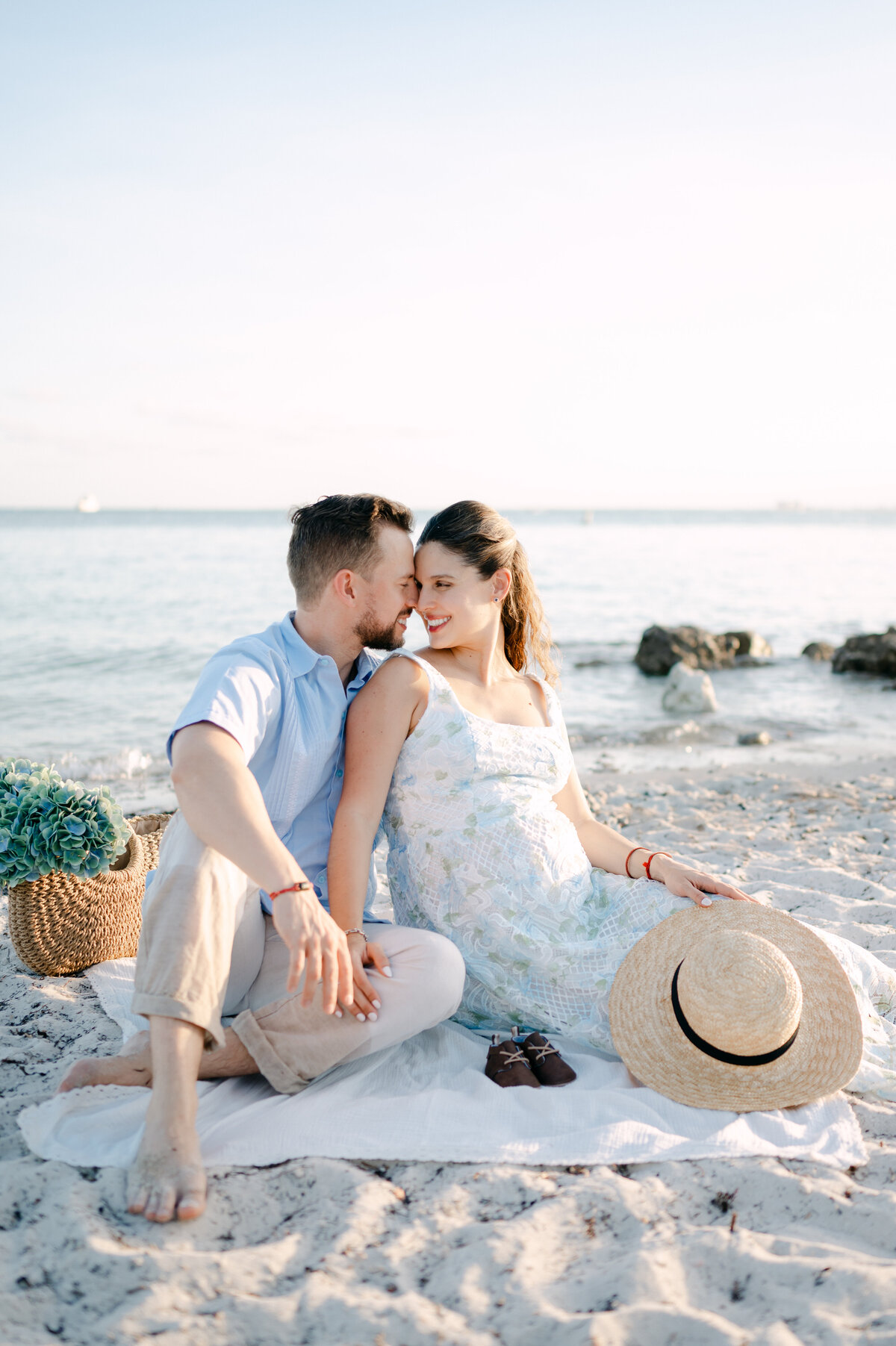 Miami Maternity Photos in the water